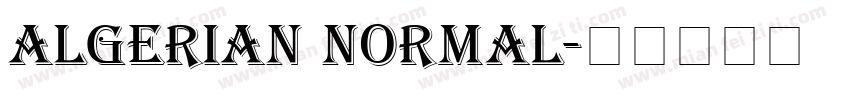 algerian normal字体转换